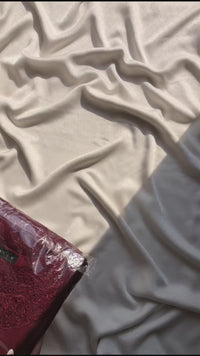 3 Piece Cotton Embroidered Dress - Majesty Wine