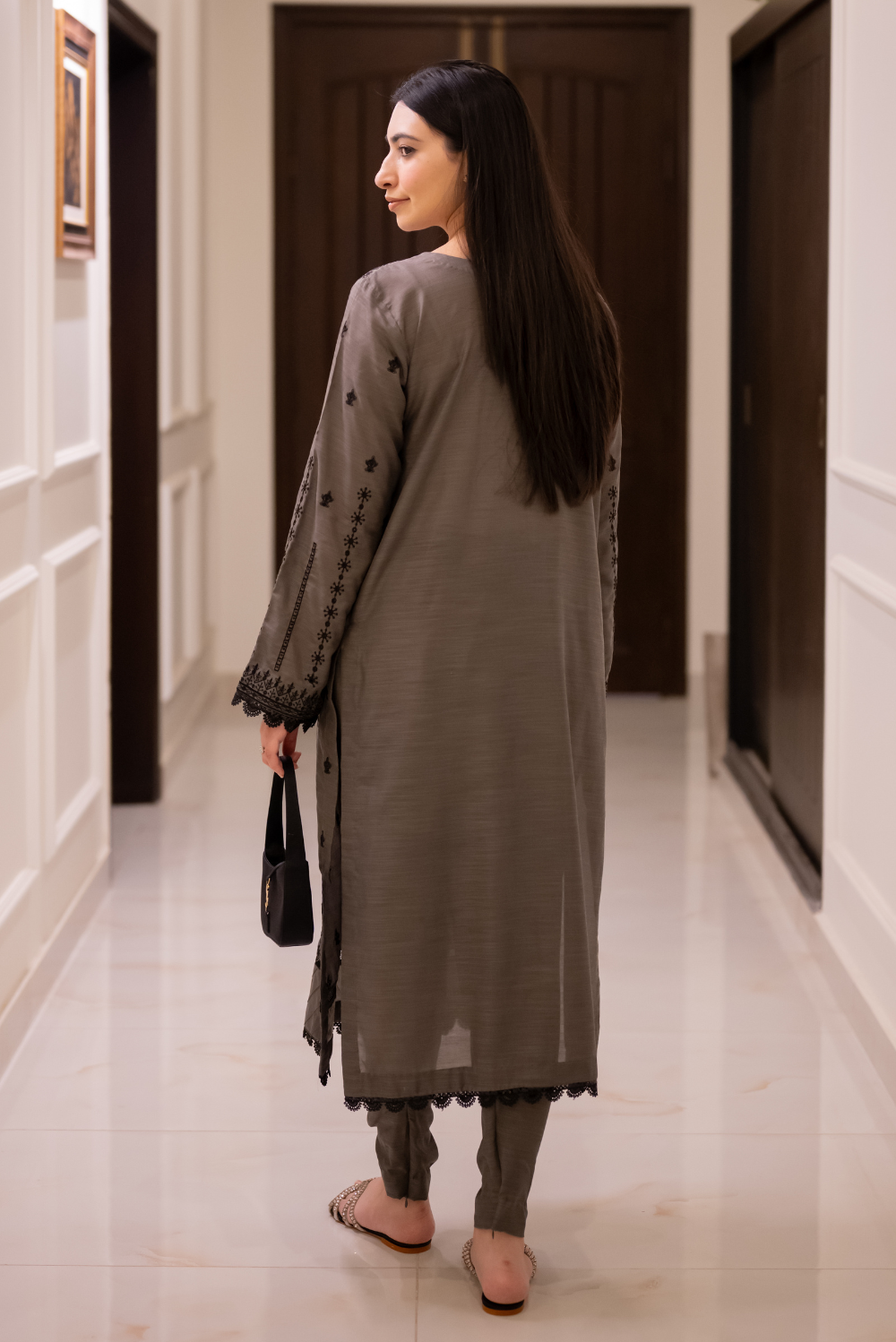 3 Piece cotton embroidered dress - KG-16