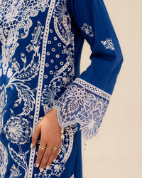 3 Piece Cotton Embroidered Dress - Zarqa set