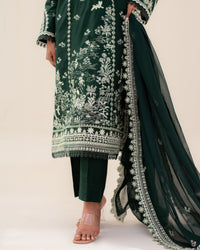 3 Piece Cotton Embroidered Dress - Mehreen set