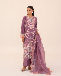 3 Piece Cotton Embroidered Dress - Sehar set