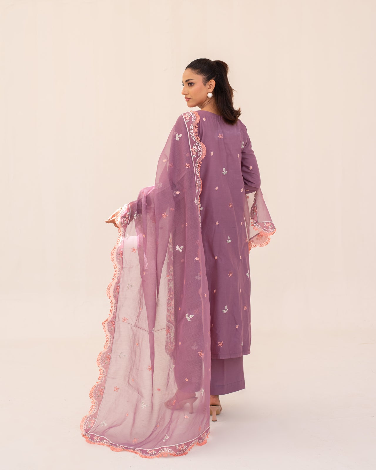 3 Piece Cotton Embroidered Dress - Sehar set