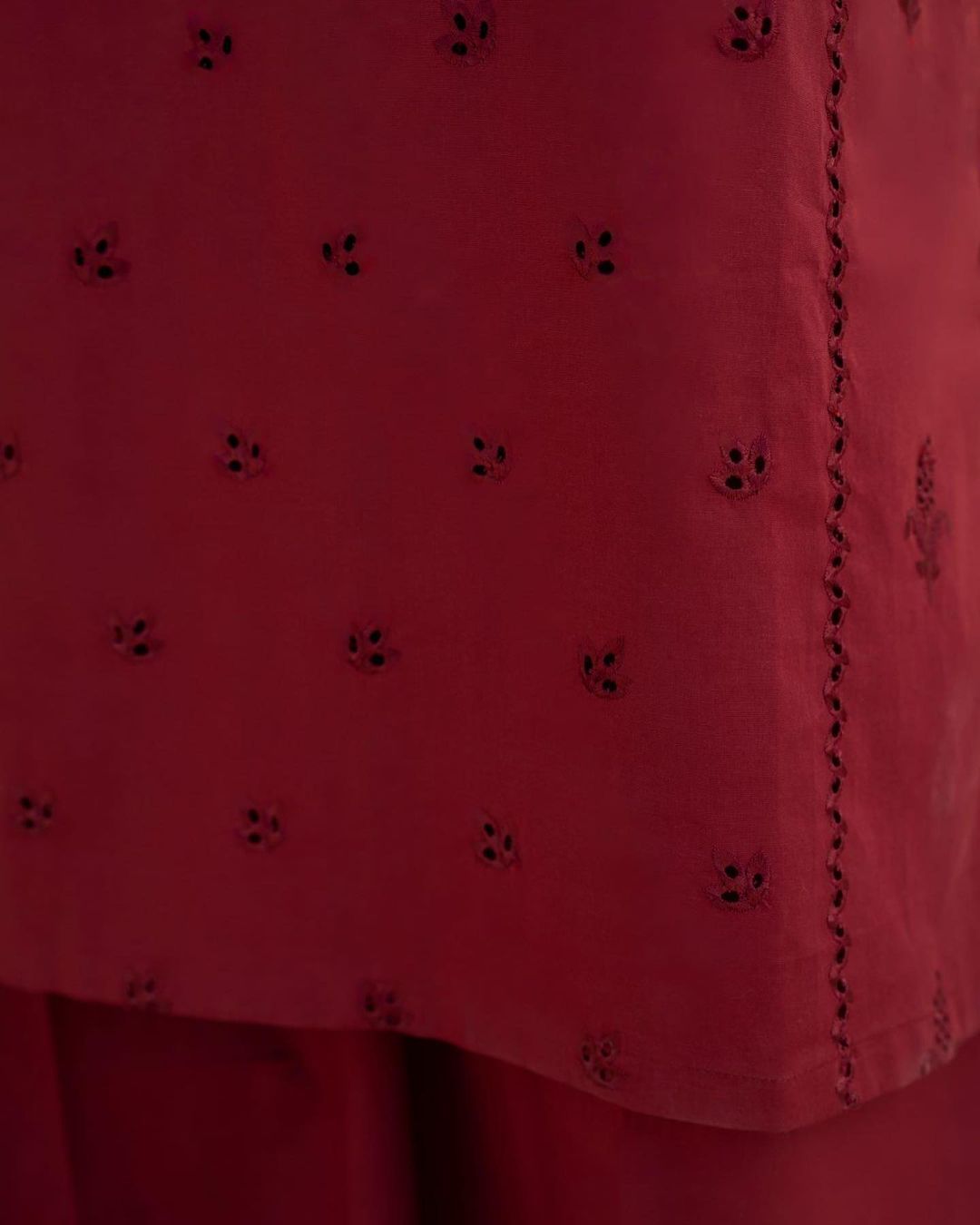 Dark Mehroon 2-Piece Chikankari Dress (LM-51)