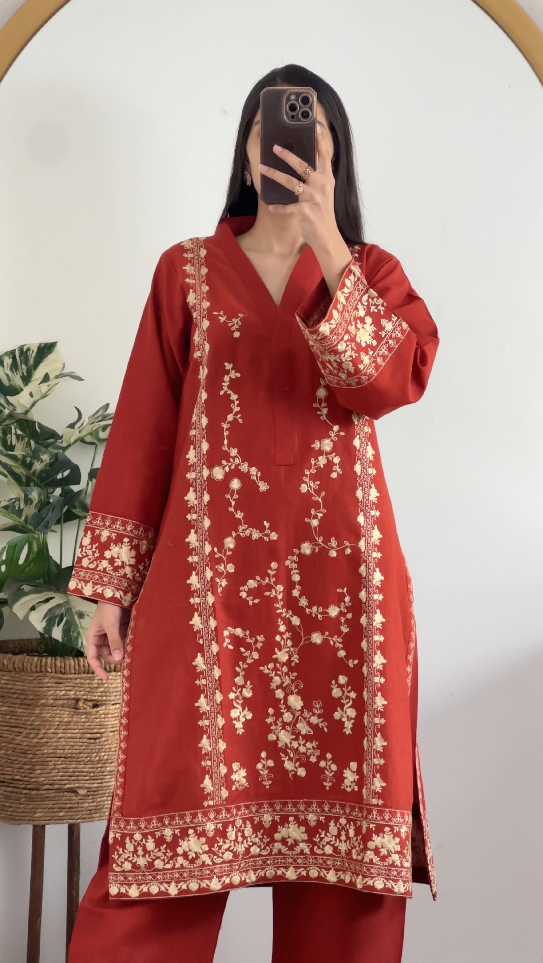 2 Piece Khaddar Embroidered Dress LSK-14