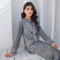 2 Piece Stitched Lawn Embroidered Dress, SG-02