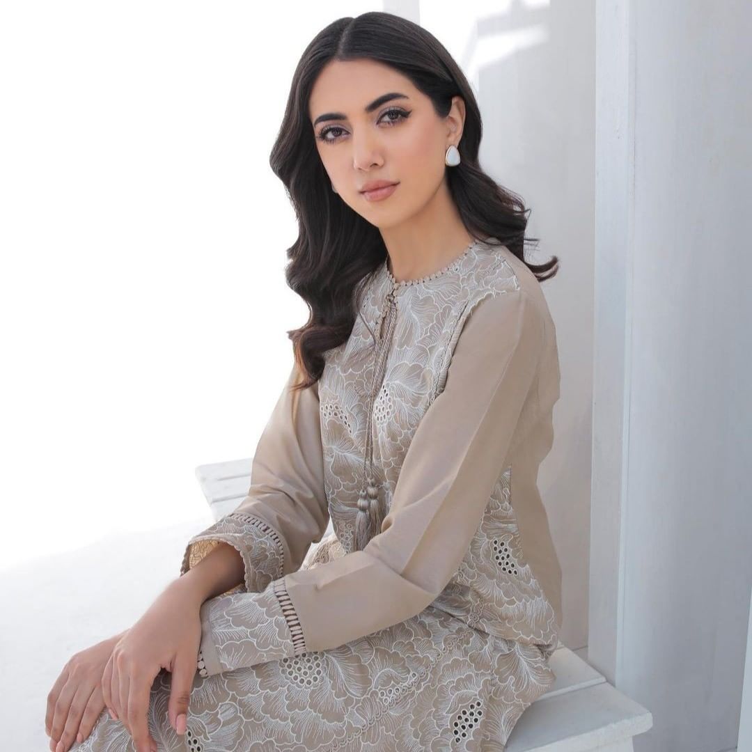 2 Piece Stitched Lawn Embroidered Dress, SG-02