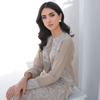 2 Piece Stitched Lawn Embroidered Dress, SG-02
