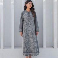 2 Piece Stitched Lawn Embroidered Dress, SG-02