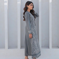 2 Piece Stitched Lawn Embroidered Dress, SG-02