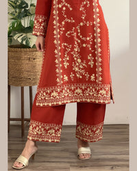 2 Piece Khaddar Embroidered Dress LSK-14