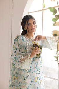 3 Piece Stitched/Unstitched lawn Printed and Embroidered Dress, LP-52